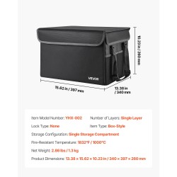 Asiakirjalaatikko silikonipinnoitettu lasikuitukangas palonkestävä vesitiivis taittuva