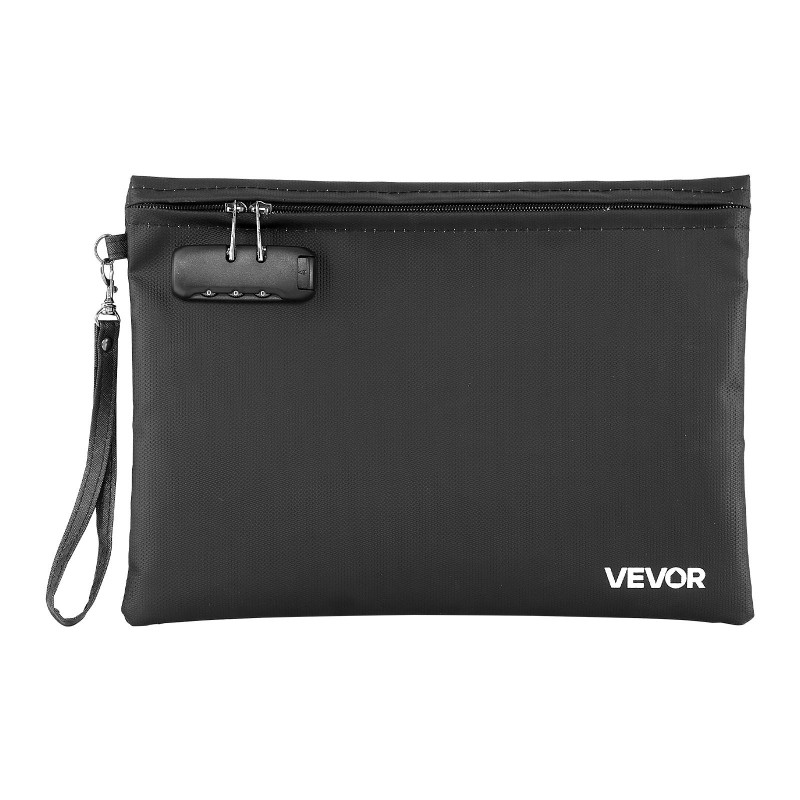 Asiakirjakansio palonkestävä 1000°C silikonipäällysteinen lasikuitukangas 245x360x16 mm vesitiivis yhdistelmälukolla