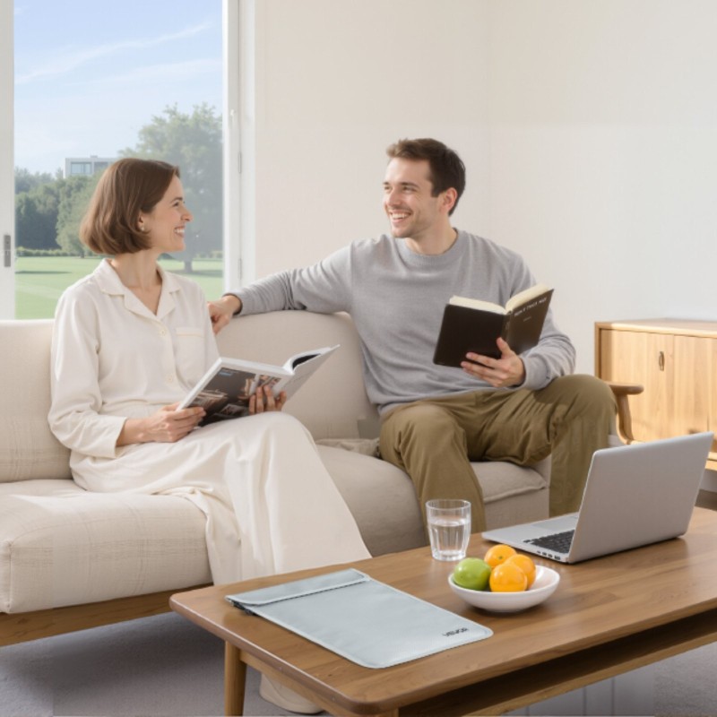 Asiakirjalaukku palonkestävä 1200-asteinen vesitiivis pölynsuojattu kaksi lokeroa silikonipintainen