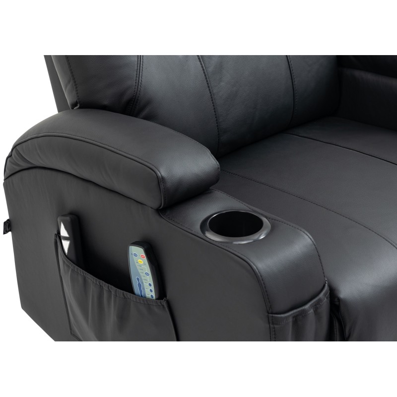 Ylellinen hierova nojatuoli lämmityksellä ja kallistettavalla selkänojalla