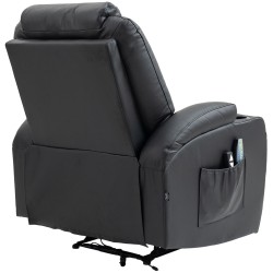 Ylellinen hierova nojatuoli lämmityksellä ja kallistettavalla selkänojalla