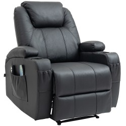 Ylellinen hierova nojatuoli lämmityksellä ja kallistettavalla selkänojalla