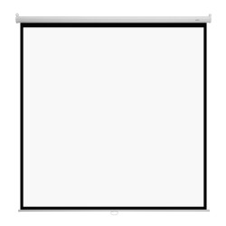 Manuaalinen alasvedettävä valkokangas 120 tuumaa neulottu valkoinen PVC rautakotelolla