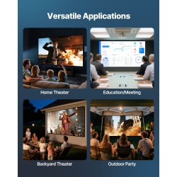 Seinäasennettava neulottu polyesterikangas 120-tuumainen 16:9 kotiteatteriin