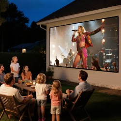 Seinäasennettava polyesterinen projektorikangas 150-tuumainen 16:9-kuvasuhde 4K-yhteensopiva