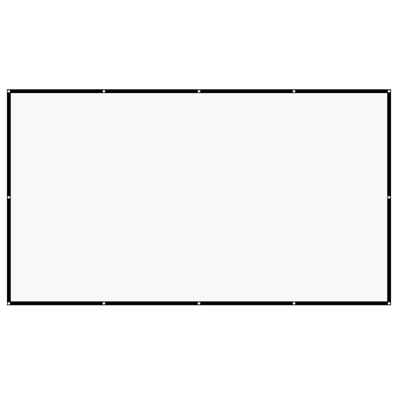 Seinäasennettava polyesterinen projektorikangas 150-tuumainen 16:9-kuvasuhde 4K-yhteensopiva