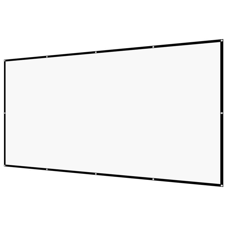 Seinäasennettava polyesterinen projektorikangas 150-tuumainen 16:9-kuvasuhde 4K-yhteensopiva