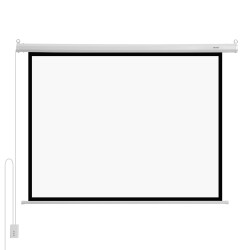 Moottoroitu valkokangas 72 tuuman neulottu PVC-kangas 4:3