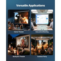 Moottoroitu valkokangas 120 tuumaa 4:3 PVC-pohjainen neulottu kangas 4K-tuki