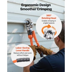 Hydraulinen puristustyökalu PEX- ja alumiinimuoviputkille neljällä vaihtoleukasarjalla