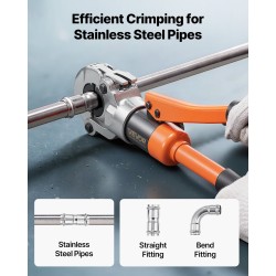 Hydraulinen putkien puristustyökalu ruostumattomille teräsputkille 5 vaihdettavaa leukaa