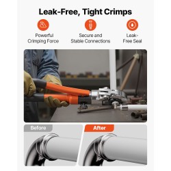 Hydraulinen putkien puristustyökalu 9 vaihdettavaa leukaa PEX ja alumiinimuoviputkille sekä ruostumattomille teräsputkille