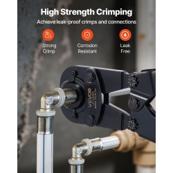 Putkien puristustyökalu PEX- ja alumiinimuoviputkille viisi vaihdettavaa leukaa