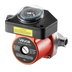 Käyttövesikiertopumppu ruostumattomalla pumppupäällä mekaanisella ajastimella lämminvesivaraajan lähtöön