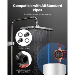 Lämminvesikiertopumppu 3-nopeuksinen valurautaisella pumppupäällä 100 wattia kotitalouksiin