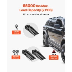 Ajosillat 2 kpl polypropeenia musta 155 mm nostokorkeus 5897 kg kantavuus autoille