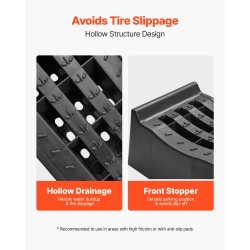 Ajosillat 2 kpl polypropeenia musta 155 mm nostokorkeus 5897 kg kantavuus autoille