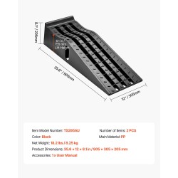 Ajosillat 2 kpl polypropeenia musta 155 mm nostokorkeus 5897 kg kantavuus autoille
