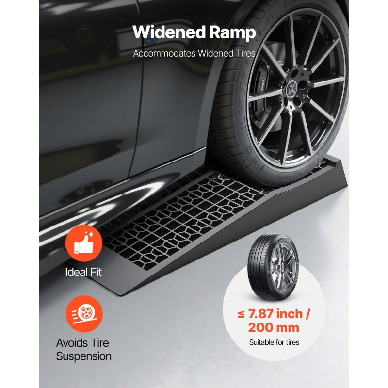 Auton huoltorampit polypropeeni 65 mm nostokorkeus 9072 kg 2 kpl