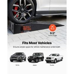 Auton huoltorampit polypropeeni 160 mm nostokorkeus 2 kpl 5897 kg