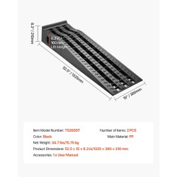 Auton huoltorampit polypropeeni 160 mm nostokorkeus 2 kpl 5897 kg
