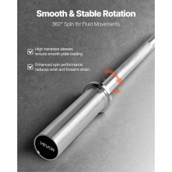 Levytanko 1820 mm 28 mm ote sopii 2-tuumaisille levypainoille 226,8 kg kantavuus