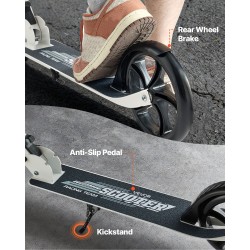 Taitettava potkulauta säädettävällä ohjaustangolla polyuretaanirenkaat 200 mm liukumaton astinlauta enintään 99,8 kg