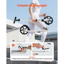 Taitettava potkulauta säädettävällä ohjaustangolla polyuretaanirenkaat 200 mm liukumaton astinlauta enintään 99,8 kg