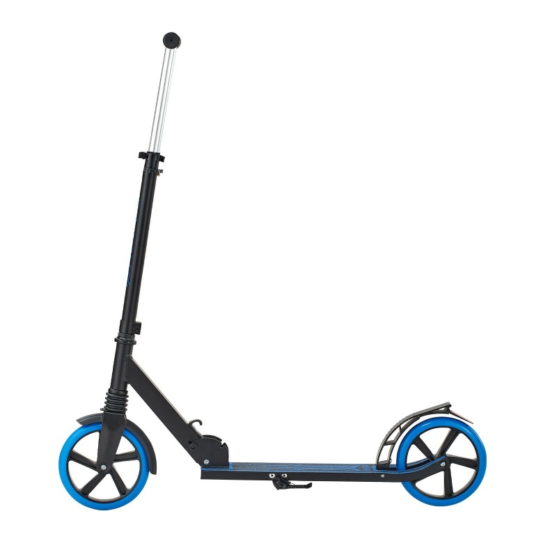 kaksipyöräinen potkulauta säädettävä ohjaustanko taittuva runko PU-pyörät enintään 99.8 kg kantavuus sininen
