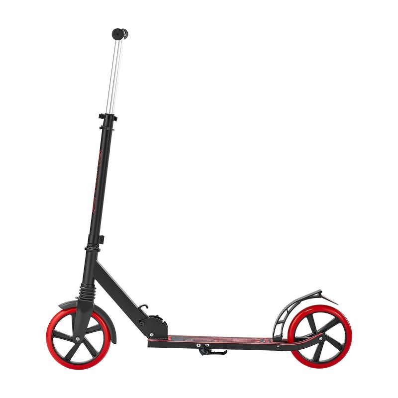Taitettava kaksipyöräinen potkulauta korkeussäädettävällä tangolla leveällä liukumattomalla dekillä 99.8 kg