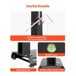 Vanteiden tasapainotusteline hiiliteräsrunko 40 kg kantavuus enintään 889 mm