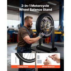 Vannetasapainotusteline moottori- ja polkupyörille hiiliteräs 40 kg 813 mm