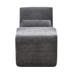 Joogatuoli kaareva harmaa verhoilukangas 600 1520 700 mm korkean kimmoisuuden sieni