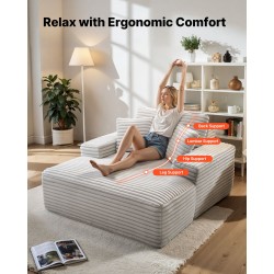 Lepotuoli sisäkäyttöön vaalea beige 3,5 cm raidallinen tekoturkiskangas vaahtomuovi ja jouset