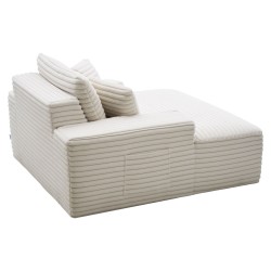 Lepotuoli sisäkäyttöön vaalea beige 3,5 cm raidallinen tekoturkiskangas vaahtomuovi ja jouset