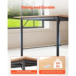 Neuvottelupöytä 1800 mm 6–8 henkilölle metallijaloilla ruskealla puunsyykuviolla