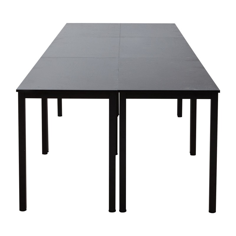 Neuvottelupöytäsarja 6-osainen 16 henkilön ruskea puukuosinen metallijaloilla toimistoon