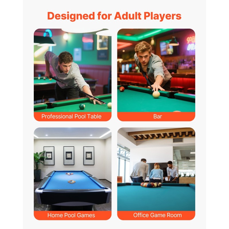 Biljardikeppi ammattitason 58 tuumaa kanadalainen vaahterapuu kaksiosainen