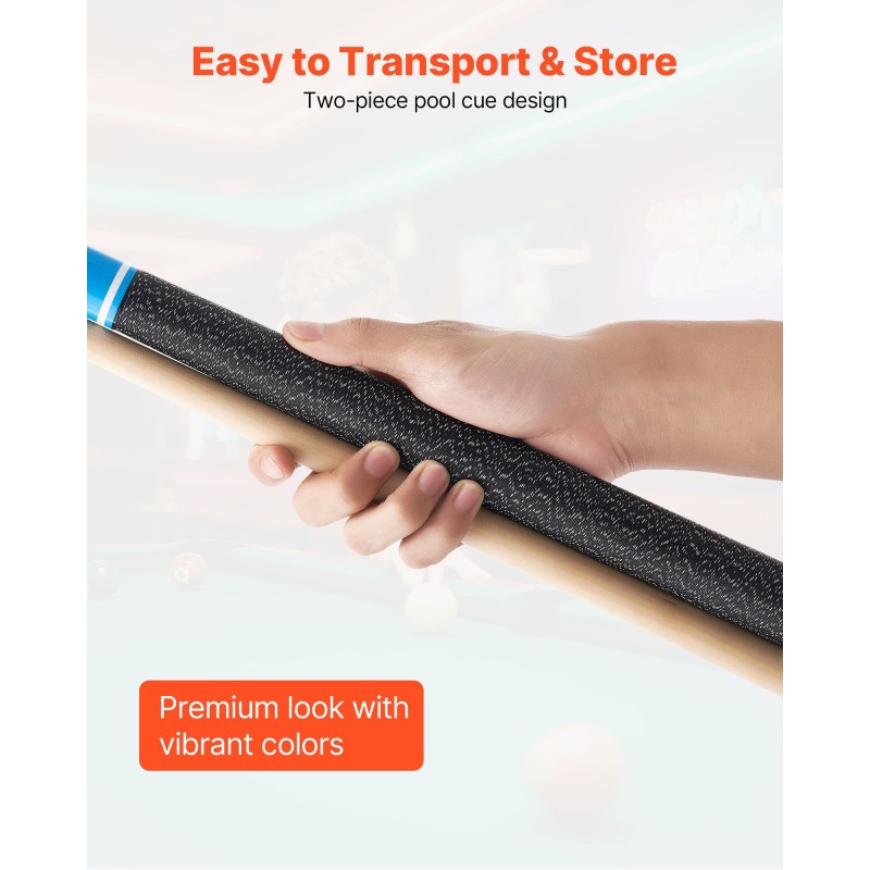 Biljardikeppisetti 4 kappaletta kanadalainen vaahterapuu 58 tuumaa kaksiosainen mattapinta