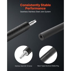 Biljardikeppi hiilikuituinen 58-tuumainen kaksiosainen mattapintainen ruostumaton teräsliitos