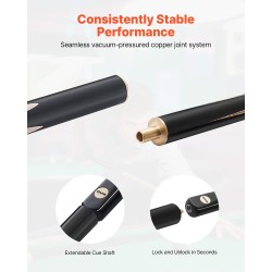 Snookermaila 57-tuumainen sata prosenttia massiivipuuta nahkakärki kaksiosainen kotelo mukana