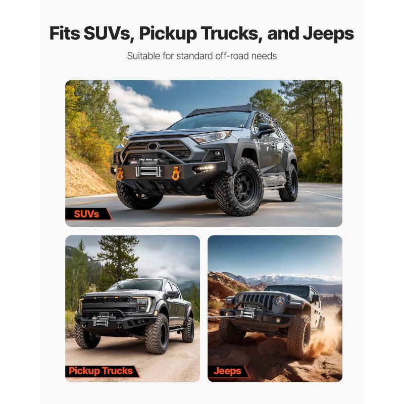 Sähkövinssi teräsvaijerilla 9,1 mm 24 m 5400 kg vetokyky IP55 maastoajoneuvoille