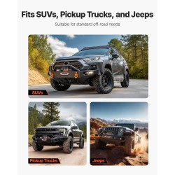 Vinssi 12V 5400 kg synteettinen köysi 23 m langaton ja johdollinen kauko-ohjaus