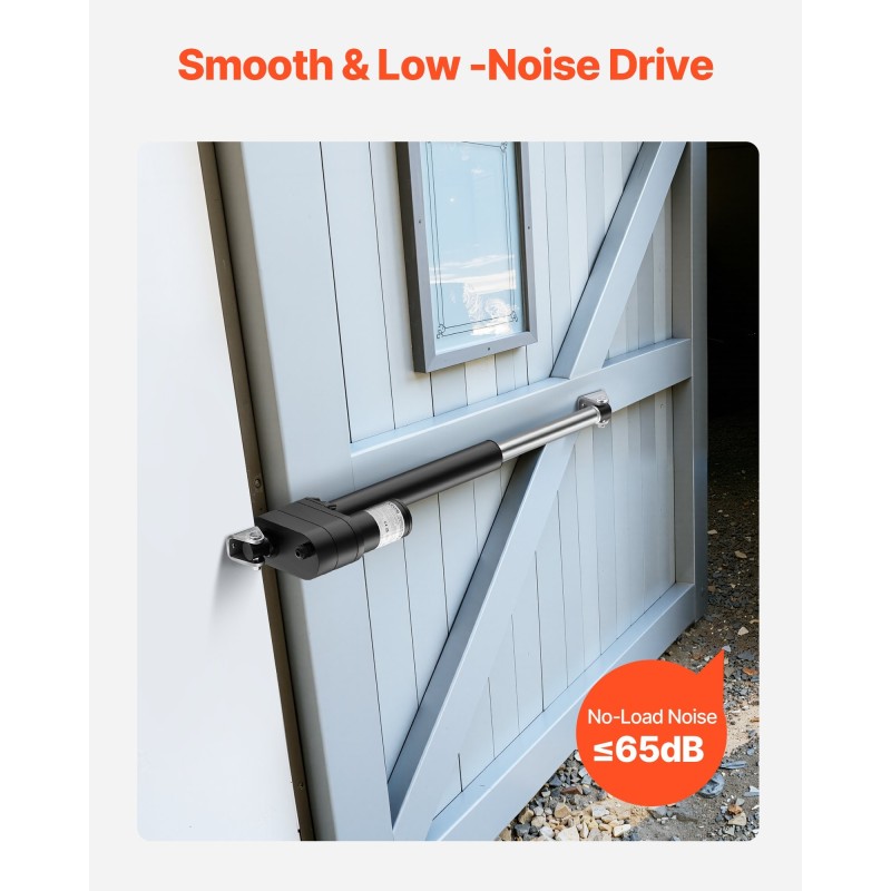 Lineaarikäyttölaite 12V alumiiniseos 9000N työntövoima 200 mm isku IP65