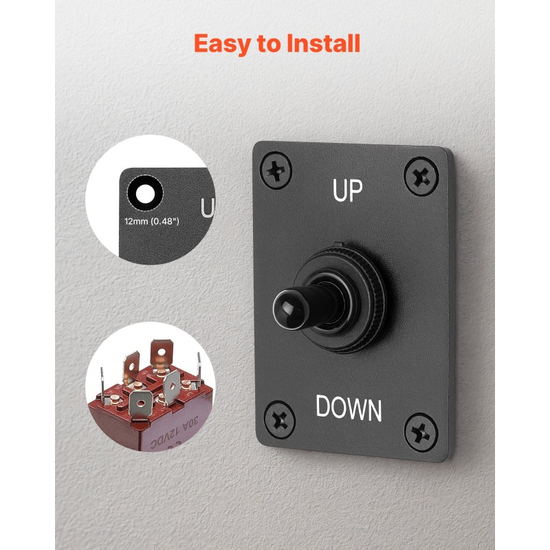 Keinukytkin 6-napainen hetkellinen 3-asentoinen DC 12V 30A AC 250V 15A IP40