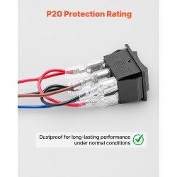 Keinukytkin kuusi-napainen kolmiasentoinen hetkellisellä automaattipalautuksella IP20-suojattu tasavirtamoottoreille