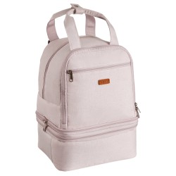 Rintapumppureppu polyesterinen ulkopinta eristetty vedenpitävä alaosa vaaleanpunainen mukana kylmäkallet