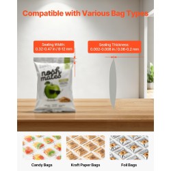 Jatkuvatoiminen muovipussien suljentakone 0,06–0,2 mm paksuille digitaalinen lämpötilansäätö