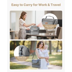 Kantolaukku rintapumpulle polyesteri eristetty alaosa kylmäpakkaukset vesitiivis alusta harmaa