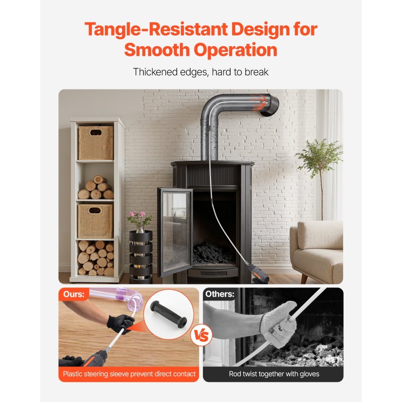 Hormin puhdistussarja nailonvarsilla yhdeksänmetrin alumiiniseosharjalla ja suojalaseilla